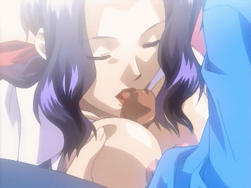 slave nurses, animated, animated gif, screen capture, 1girl, areolae, between br