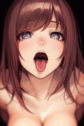 animated, animated gif, black background, ai generated, 1girl, breasts, cleavage