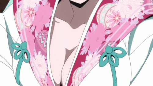 orient, 16:9 aspect ratio, animated, animated gif, screen capture, 1girl, breast