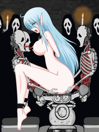 pixiv id 12353, tappu, animated, animated gif, 1girl, all on one, areolae, arms