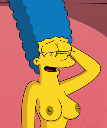the simpsons, marge simpson, wvs, animated, low resolution, animated gif, pink b