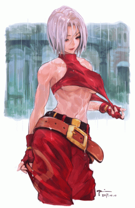 king of fighters, fatal fury, snk, blue mary, opiu, high resolution, animated, a