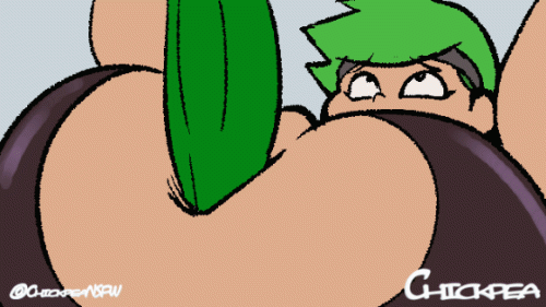 ok k.o.! let's be heroes, green guts, chickpea (artist), simple background, 16:9