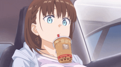 getsuyoubi no tawawa, milk tea, ai-chan (tawawa), animated, animated gif, screen