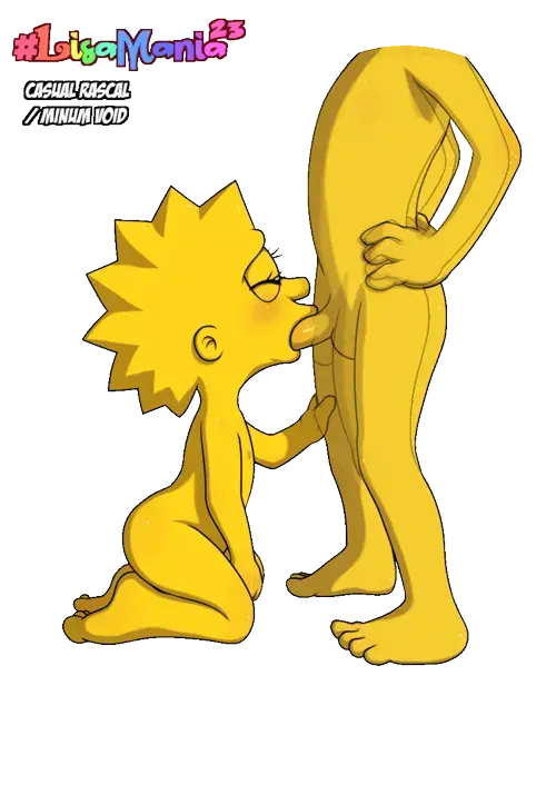 minum, the simpsons, lisa simpson, 1boy, 1girl, arched back, ass, barefoot