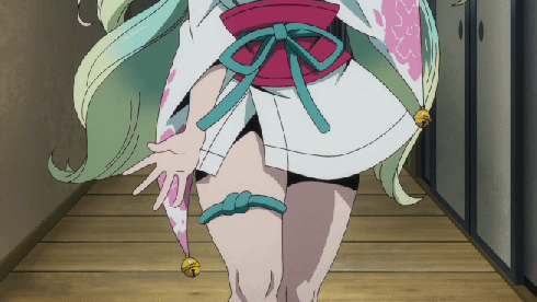 orient, hattori tsugumi, 1girl, breasts, cleavage, female, green hair