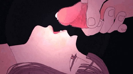higashiyama shou, 1girl, dripping semen, ejaculation, female, in profile, penis