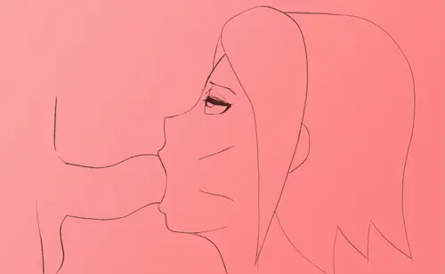naruto, haruno sakura, 1girl, fellatio, female, oral, high resolution, animated