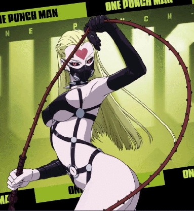 one-punch man, kaijin hime do-s, 1girl, ass, bdsm outfit, blonde hair