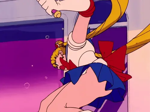 sailor moon (series), tsukino usagi, 1girl, ass, ass focus, battle, blonde hair