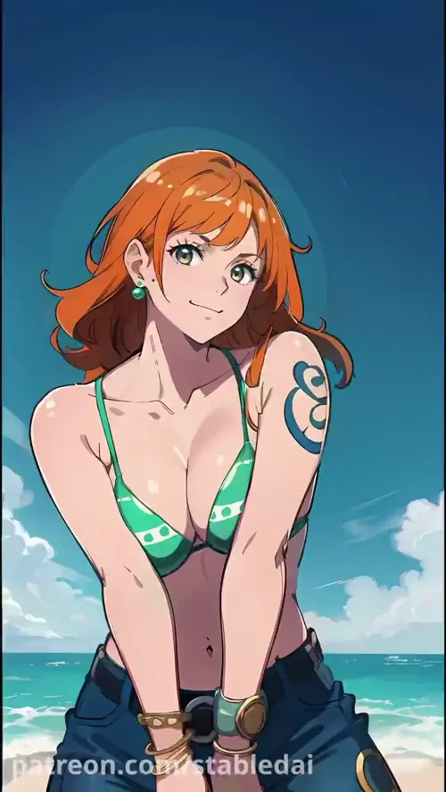 one piece nami hentai video about breasts(乳) dancing(踊っている) solo(一人)