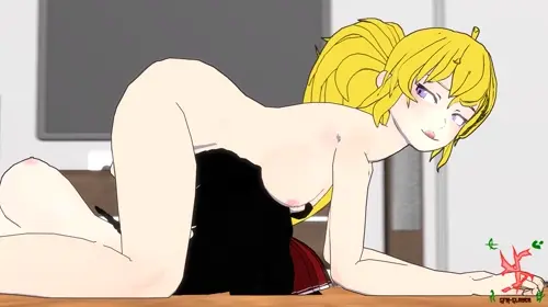 rwby yang xiao long,raven branwen hentai video by sfmslayer about ass(お尻) ponytail(ポニーテール) red_eyes(赤目)