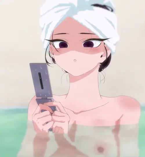 komi-san wa komyushou desu komi shouko doujin anime by felipe godoy about 1girl(女性一人) bathtub(湯船) nude(裸)