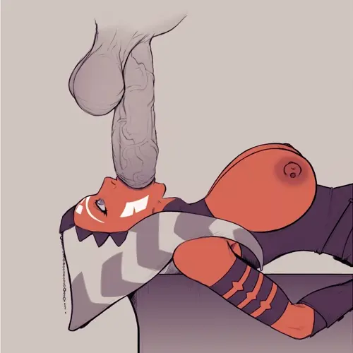 star wars,clone wars,star wars rebels ahsoka tano,togruta animated by devilhs,gman103-edit about large_breasts(巨乳) semen_in_mouth(口内ザーメン) veiny_penis(充血したペニス)
