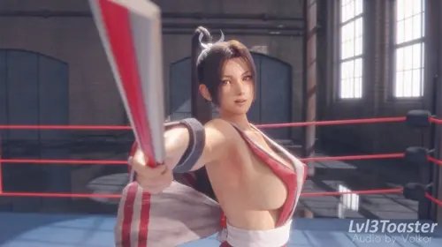 dead or alive,king of fighters,fatal fury,dead or alive 5 shiranui mai hentai video by volkor,cottontailva,lvl3toaster about ass_shake(おしりフリフリ) long_hair(ロングヘア) thick_thighs(太い太もも)