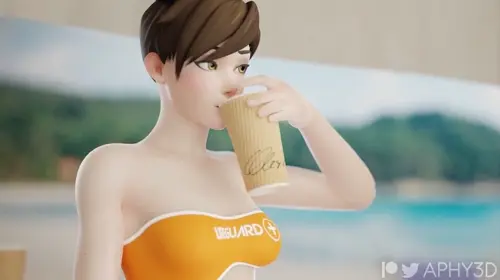 tracer animated by aphy3d about ahegao(アヘ顔) sex(セックス) taken_from_behind(後ろから挿入)