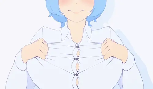 twitter animated by theobrobine about bursting_breasts(はち切れそうなおっぱい) huge_breasts(爆乳) solo(一人)