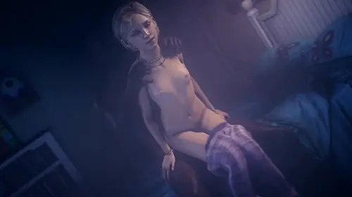 the last of us sarah hentai video about dark-skinned_male(暗い肌の男) reverse_cowgirl_position(背面騎乗位) sitting_on_person(人の上に座っている)