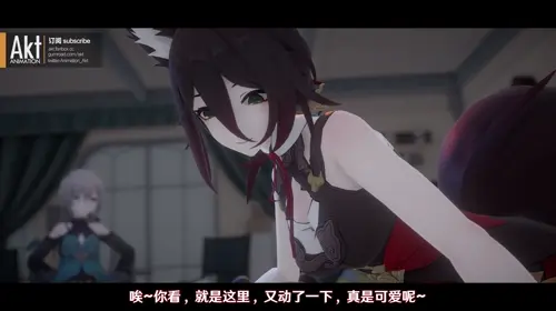 guns girlz,honkai: star rail himeko,tingyun,caelus,qingque hentai video by akt about fox_girl(狐娘) green_eyes(緑目) male(男性)
