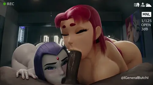 teen titans raven,rachel roth,starfire,koriand'r hentai video by pixie willow,generalbutch about areolae(乳輪) large_ass(大きなお尻) light-skinned_female(色白の女性)