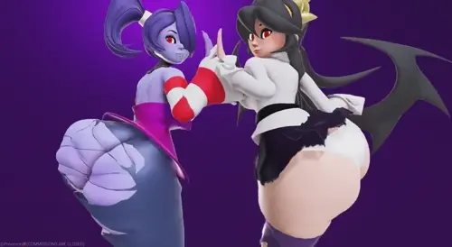 skullgirls filia,squigly video by prevence about ass_focus(お尻フォーカス) breasts(乳) shiny(ピカピカ)