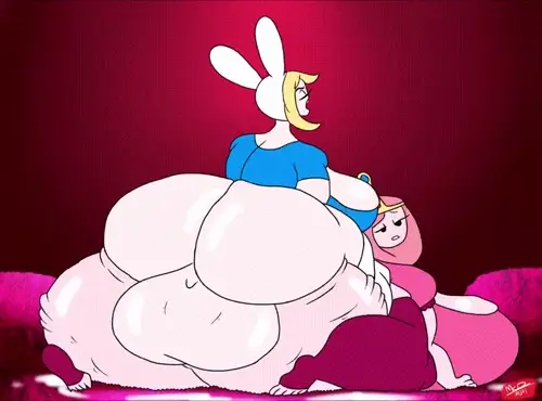 adventure time princess bonnibel bubblegum,fionna the human girl animated by mcdraws about clothing(衣類) humanoid(ヒューマノイド) thick_thighs(太い太もも)