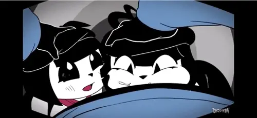 original,mime and dash original character,bonbon,chuchu,mime girl video by derpixon about 2girls(女二人) gloves(手袋) hoodie(フーディー)