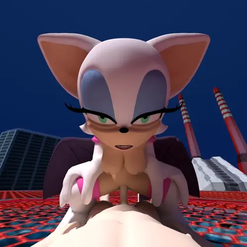sonic the hedgehog rouge the bat doujin anime by doublestuffed about eye_contact(アイコンタクト) topless(トップレス) vagina(膣)