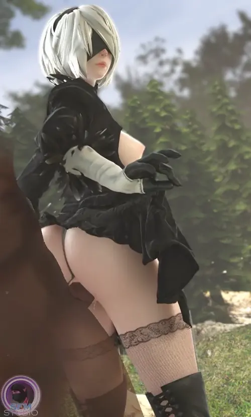 nier,nier: automata yorha no.2 type b animated by sfmstudio about sex_slave(性奴隷) taken_from_behind(後ろから挿入) vaginal(膣に)
