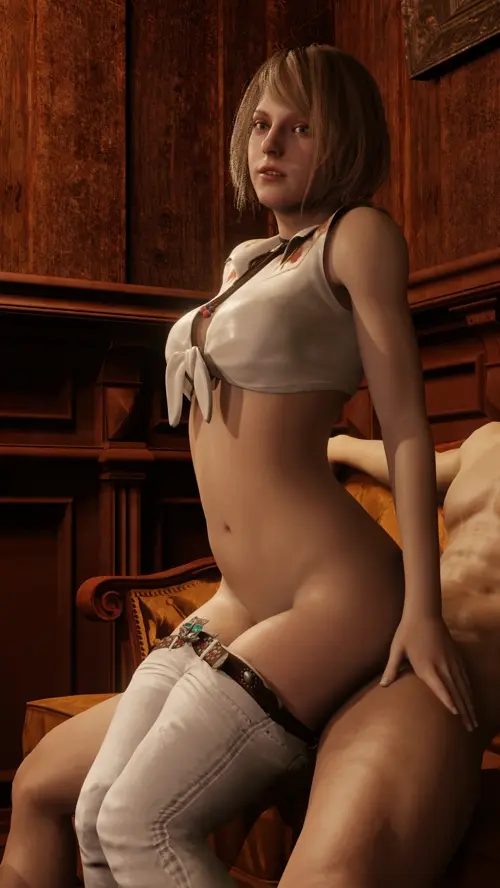 resident evil,resident evil 4,resident evil 4 remake ashley graham hentai anime by lazyprocrastinator about male(男性) reverse_cowgirl_position(背面騎乗位) straddling(またがっている)