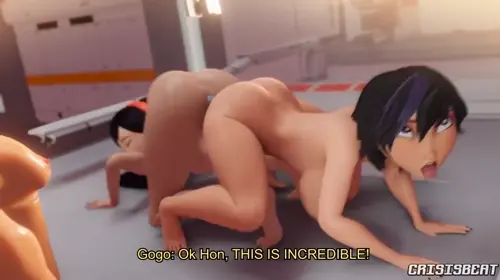 big hero 6,the incredibles violet parr,gogo tomago,honey lemon hentai video by crisisbeat about ahegao(アヘ顔) ass(お尻) nude_female(裸の女性)