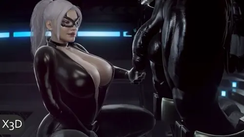 venom,black cat,felicia hardy hentai video by x3d about cleavage(胸の谷間) prison(牢) size_difference(サイズ差)