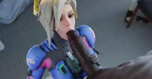 overwatch d.va,mercy hentai anime by pixie willow,aphy3d about clothing(衣類) large_penis(大きなペニス) semen(ザーメン)