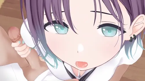 idolmaster,the idolm@ster: shiny colors asakura tooru hentai anime by najar about clothed_sex(服を着たままセックス) purple_hair(紫髪) saliva(唾)