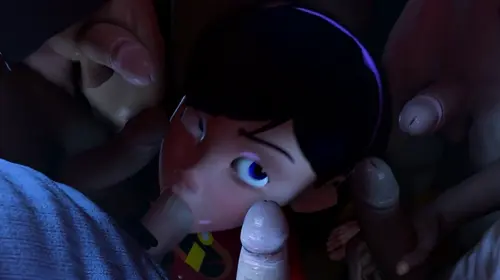 the incredibles violet parr video about invisible(見えない) male(男性) multiple_boys(複数男性)