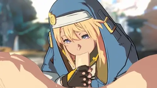 guilty gear,guilty gear strive bridget animated by rougenine,wallimog,im just that kinky (voice actor) about habit(修道服) hood_up(フードアップ) male_focus(男性フォーカス)