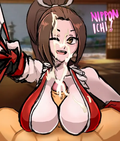 king of fighters shiranui mai hentai video by vkid about 1girl(女性一人) looking_at_viewer(カメラ目線) wink(ウインク)