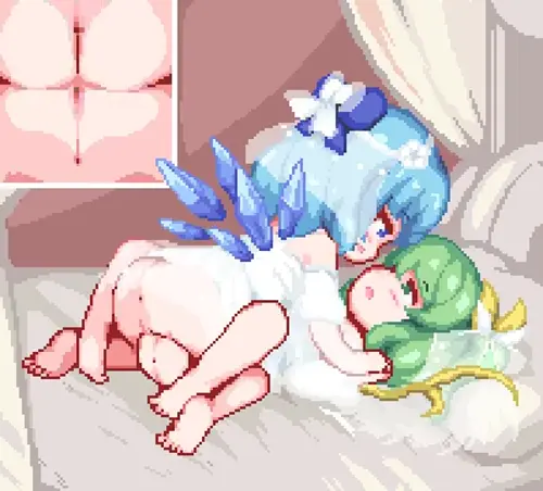 touhou project cirno,daiyousei hentai video by hinainf