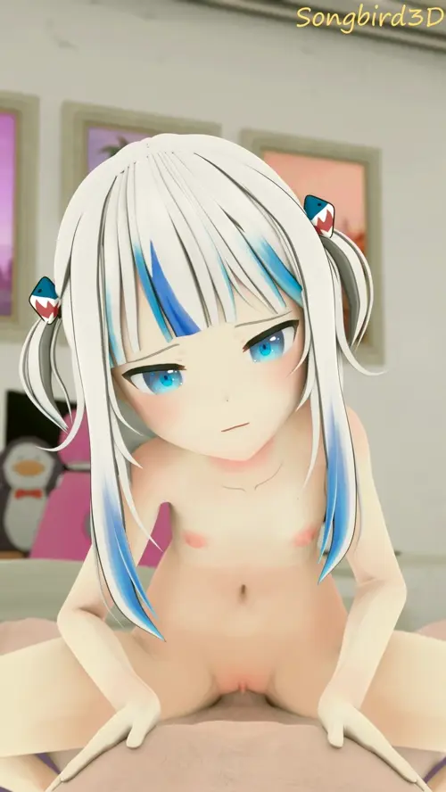 hololive,hololive english,gawr gura ch. hentai anime by songbird3d