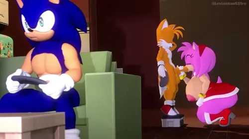 sonic the hedgehog amy rose,miles prower,sonic the hedgehog hentai video by leviantan581re